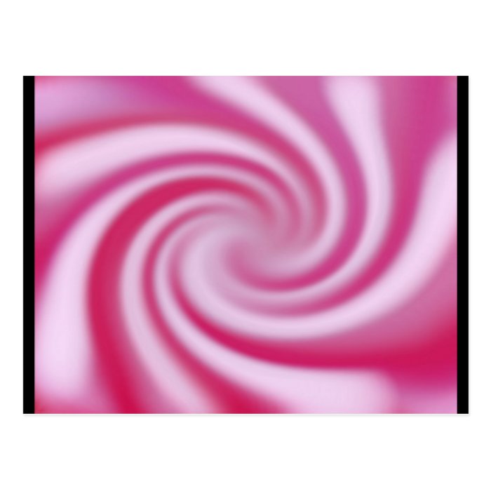 pink and white swirl pattern postcard