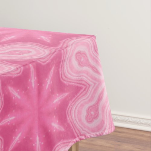 Pink And White Tablecloth