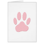 Pink And White Tartan Dog Paw Print (Front)
