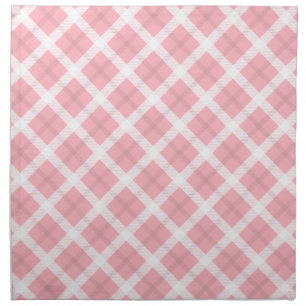 Pink And White Tartan Pattern Napkin
