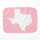 Pink and White Texas Burp Cloth Pink and White Texas Burp Cloth