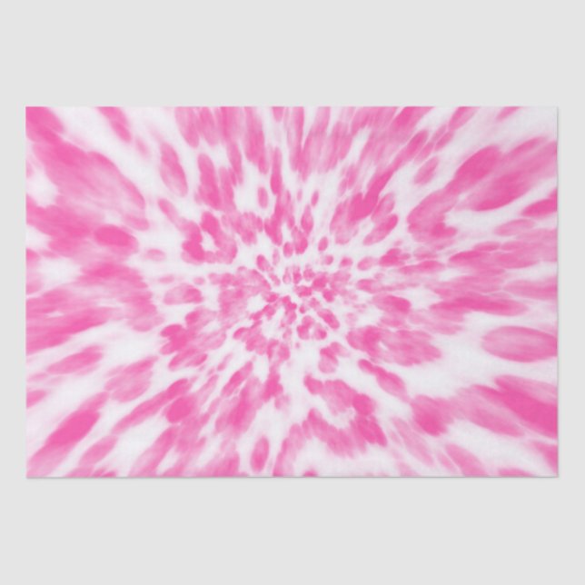 pink and white tie-dyed  tissue paper (Front)