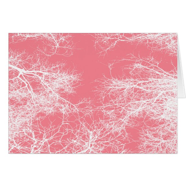 Pink and white trees cards (Front Horizontal)
