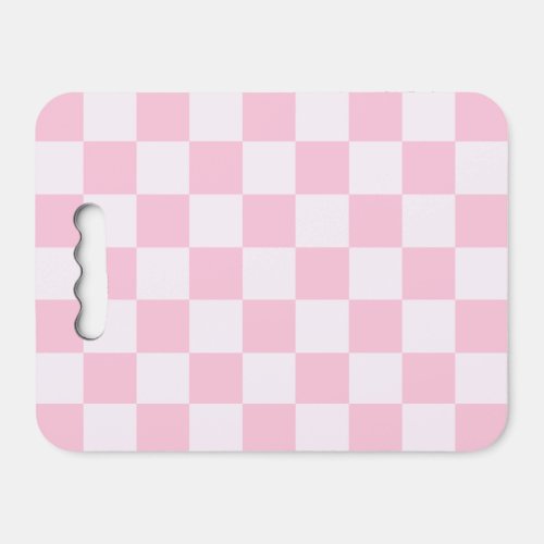 Pink and White Trendy Checkered Pattern  Seat Cushion