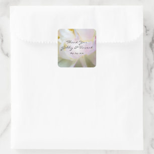 Pink and White Tulips Wedding Thank You Favor Tag