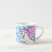 Pink and White Unicorn Graphic Espresso Cup (Right)