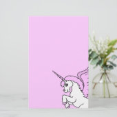 Pink and White Unicorn Graphic Stationery (Standing Front)
