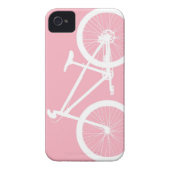 Pink and White Vintage Bicycle iPhone 4s Case (Back)