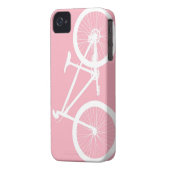 Pink and White Vintage Bicycle iPhone 4s Case (Back Left)