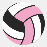Pink and White Volleyball