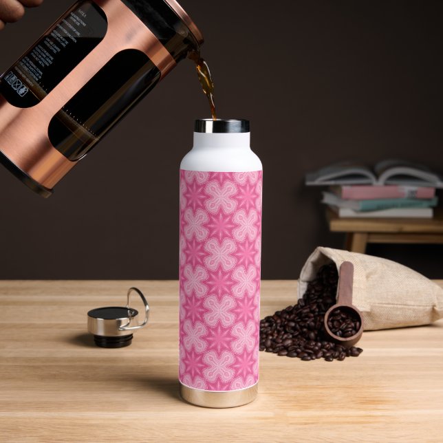 Pink And White Water Bottle (Coffee)