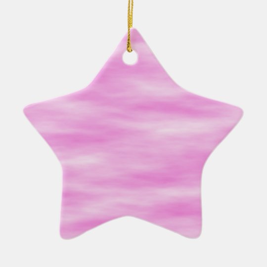 Pink and White Wavy Pattern. Ceramic Ornament