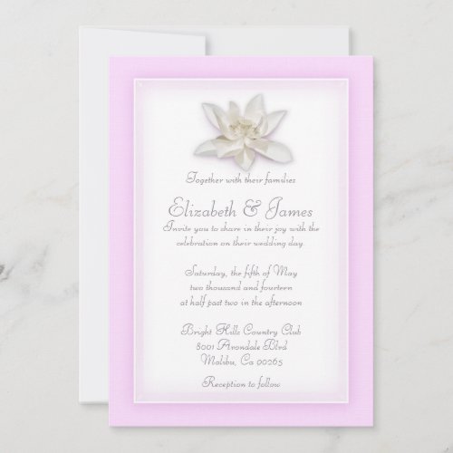 Pink And White Wedding Invitations