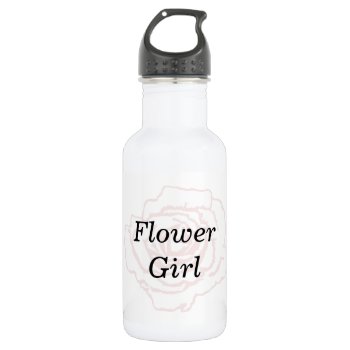 Pink And White Wedding Rose Water Bottle by LLChemis_Creations at Zazzle