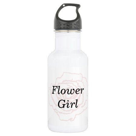 Pink And White Wedding Rose Water Bottle