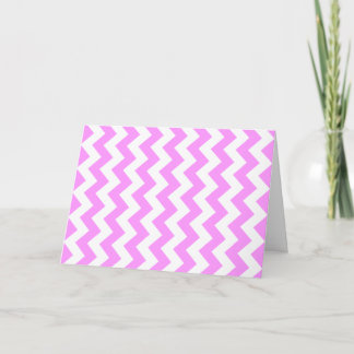 Pink and White Zigzag Card