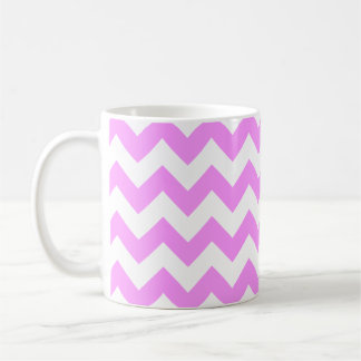 Pink and White Zigzag Coffee Mug