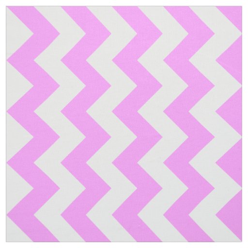 Pink and White Zigzag Geometric Fabric