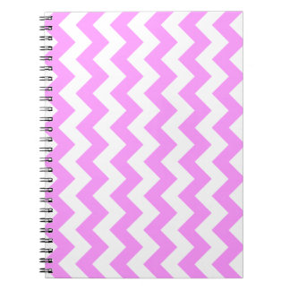 Pink and White Zigzag Notebook