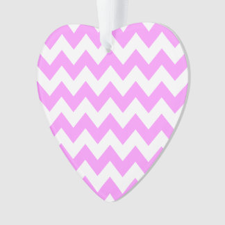 Pink and White Zigzag Ornament