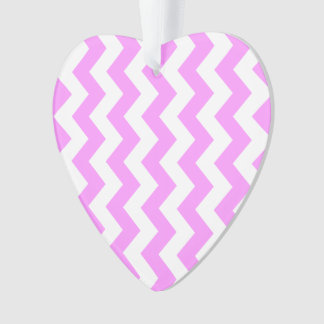 Pink and White Zigzag Ornament