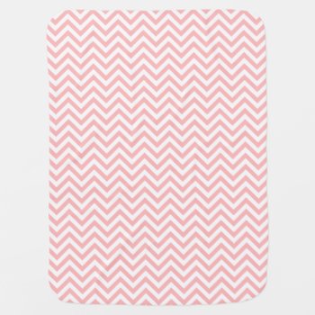 Pink And White Zigzag Stripes Chevron Pattern Swaddle Blanket by allpattern at Zazzle