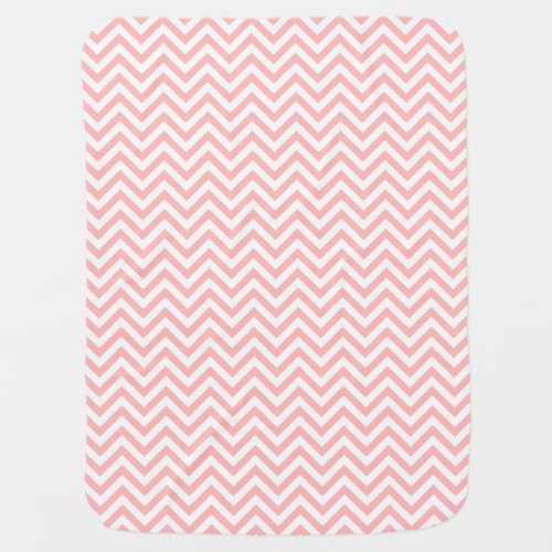 Pink and White Zigzag Stripes Chevron Pattern Swaddle Blanket