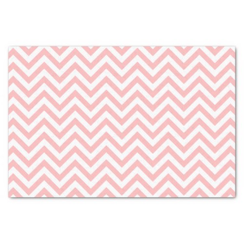 Pink and White Zigzag Stripes Chevron Pattern Tissue Paper