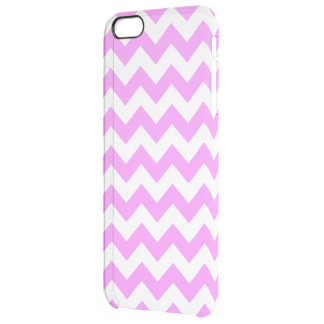 Pink and White Zigzag Clear iPhone 6 Plus Case
