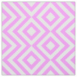 Pink and White Zigzags and Diamonds Geometric Fabric