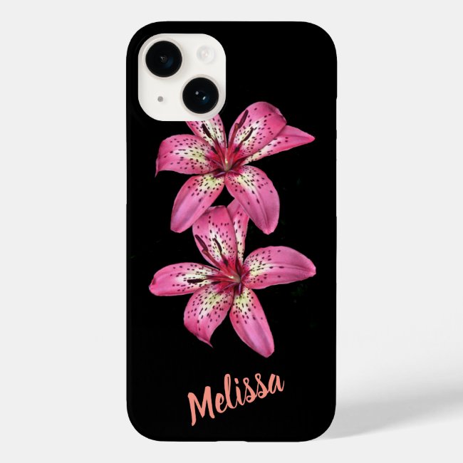 Pink and Yellow Asiatic Lily iPhone Case