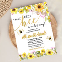 Pink and yellow bumble bee girl baby shower