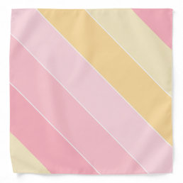 Pink And Yellow Color Harmony Striped Template Bandana