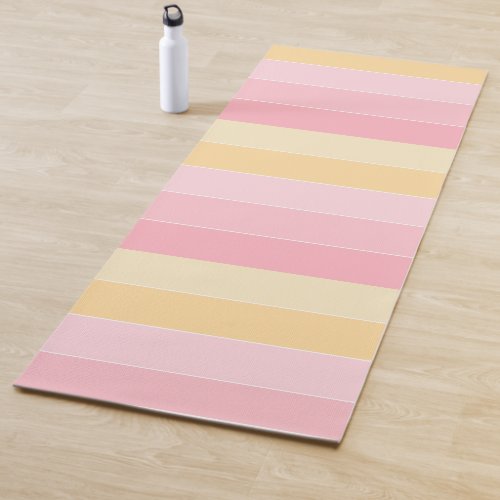 Pink And Yellow Colors Fitness Sport Template Yoga Mat