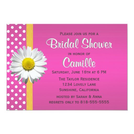 Pink And Yellow Bridal Shower Invitations 5