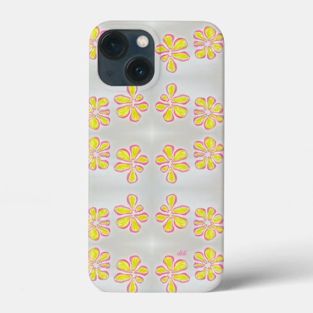 Pink and Yellow Daisy Case-Mate iPhone Case (Back)