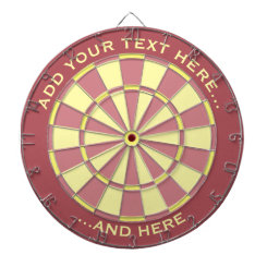 Pink and Yellow Dartboard with Custom Text