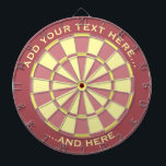 Pink and Yellow Dartboard with custom text<br><div class="desc">Dartboard in pink and yellow and two custom text areas.</div>