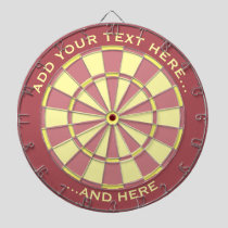 Pink and Yellow Dartboard with custom text