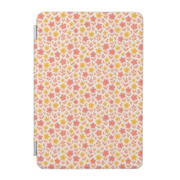 Pink and yellow flower pattern iPad mini cover