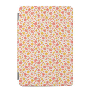Pink and yellow flower pattern iPad mini cover