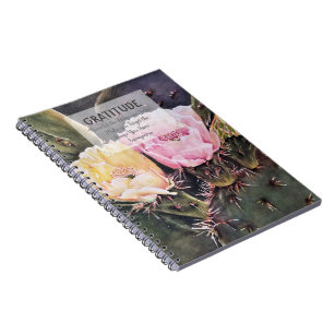 Pink and Yellow Flowers Gratitude Notebook