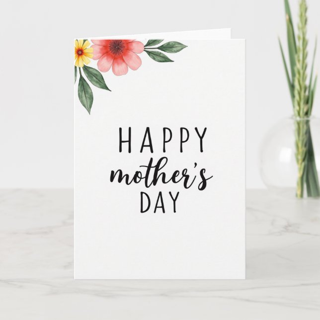 Pink And Yellow Happy Day Card (Front)