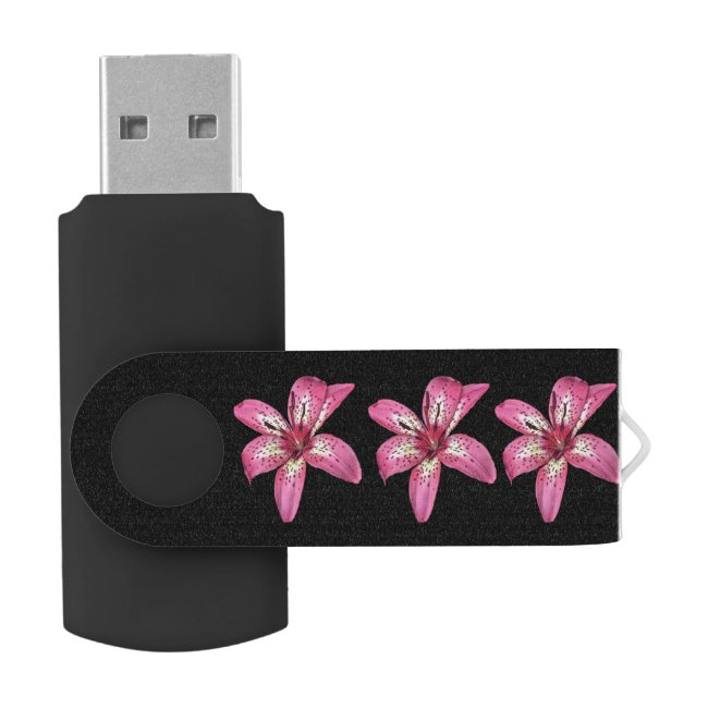 Pink and Yellow Lilies USB Flash Drive