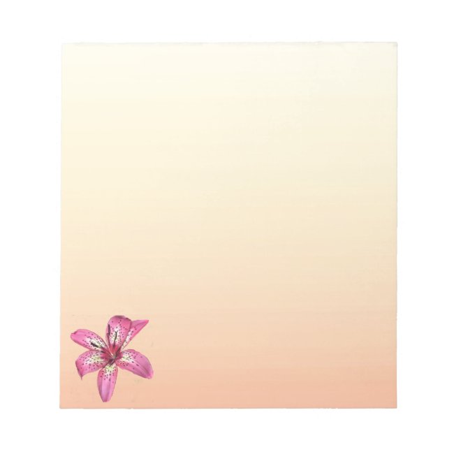Pink and Yellow Lily Notepad