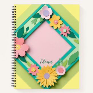 Pink and Yellow Paper Flowers Custom