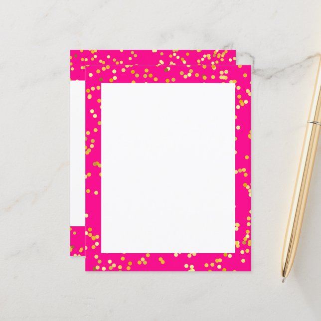 Pink and yellow Paper Sheet (Front/Back In Situ)