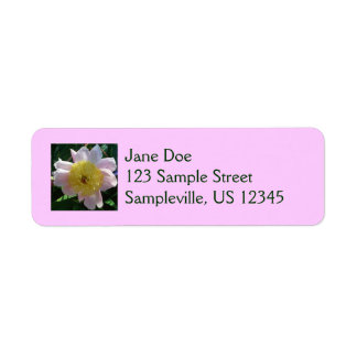 Pink and Yellow Peonies Beautiful Floral Label