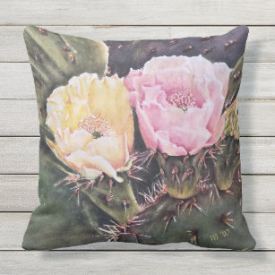 prickly pear cactus pillow