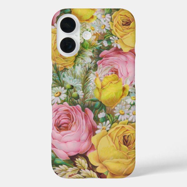 Pink and yellow rose collarge Case-Mate iPhone case (Back)